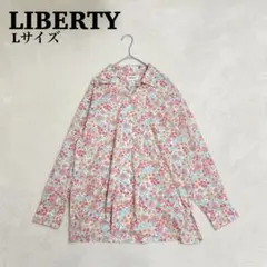 LIBERTY リバティ ブラウス シャツ 長袖 花柄 L ピンク ヴィンテージのサムネイル