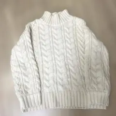 厚手セーター長袖ハイネック※着用済み※FREEサイズ※汚れシミ等有り