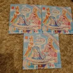 マクドナルドハッピーセットプリキュアぬりえ３枚