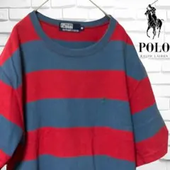 Polo by Ralph Lauren，太ボーダー　半袖カットソー　Mサイズ