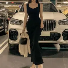 DAZY タイトニットロングワンピース