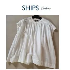 SHIPS colors コットンボイルギャザーブラウスのサムネイル