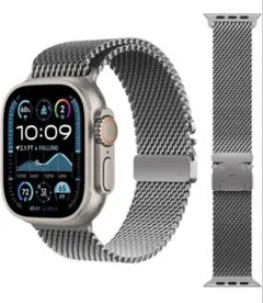 アップルウォッチバンド メッシュ 無段階調節 オシャレ ステンレス鋼