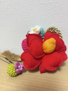 和装髪飾り　椿