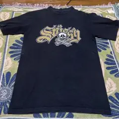 90s OLD STUSSY スカル ロゴ Tシャツ USA製 黒 S