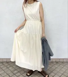 新品タグ付き】 I_am ノースリーブ ティアード ワンピース - メルカリ