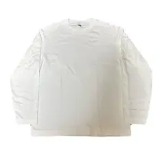 UNIQLO U クルーネックT 長袖 L ホワイト リメイク ユニクロ