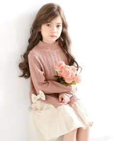 【美品】Bee チュール付きワンピース 薄手 130cm