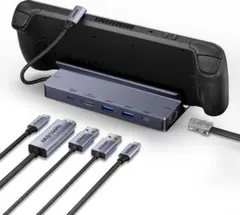 【新品未開封品】6-in-1 Steam Deck ドック USBハブ
