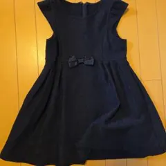 エニファムネイビー リボン付きワンピース 120