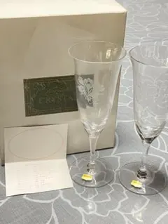新品　ノリタケ　ワイングラス　クリスタル　誕生花　セットのサムネイル
