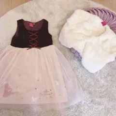 ラプンツェル　ワンピース ファーボレロつき