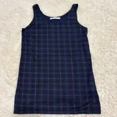 LOWRYSFARM チェック柄 ノースリーブトップス