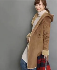 最終値下げ中⭐︎アーバンリサーチ　ROSSO ブラウン フード付きムートンコート