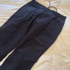 GLOBAL WORK ブラック ナイロンジョガーパンツ