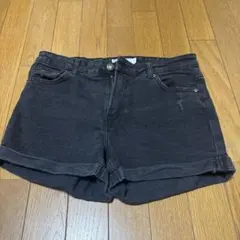 ショートデニムパンツ　ブラック　bershkaのサムネイル