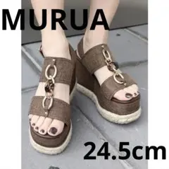 【MURUA】ムルーア　サンダル　ウェッジソール