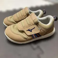 MIZUNO キッズ スニーカー ベージュ ベルクロのサムネイル