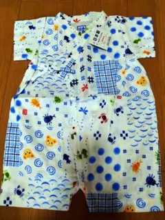ミキハウス　カラフル動物柄甚平 S (60-70cm)