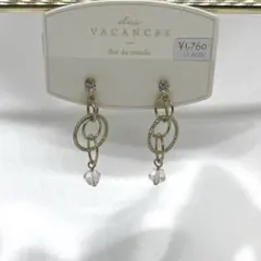 イヤリング ゴールド 揺れる 3連サークル