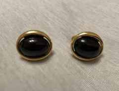 【AVONイヤリング】黒・金