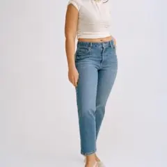 H＆M　スリムストレートハイアンクルデニム