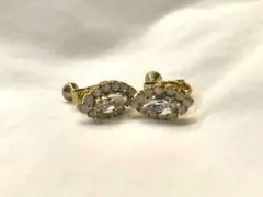 ビジュー イヤリング ゴールドカラー