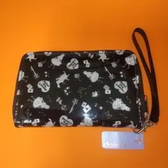 claire's 中長財布 ストラップ付 エナメル調ブラック 即購入可能！のサムネイル