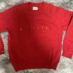 ユナイテッドカラーズオブベネトン トレーナー 46 刺繍　ロゴ レッド 古着