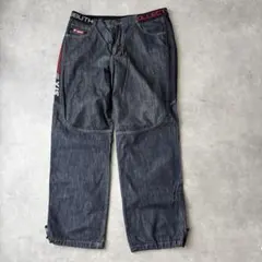 …*…様 19719 FUBU COLLECTION ワイドデニム ジーンズ 0のサムネイル