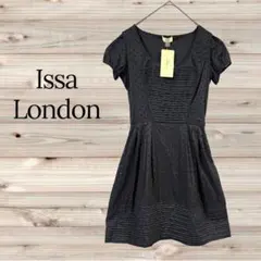 未使用タグ付 Issa LONDON ワンピース 穴ドット柄透け感 黒 Sのサムネイル