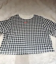 NIKE 千鳥格子柄 半袖Tシャツ ショート丈のサムネイル