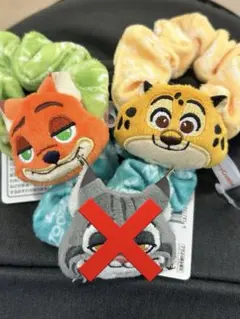 ズートピア2 ぴょこきゅんシュシュ　ニック　パウバート　クロウハウザー　3点