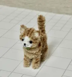 モールアート 茶虎猫　アートドール　ハンドメイド