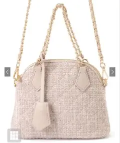 GRL 2Wayストラップ付きキルティングツイードミニバッグ