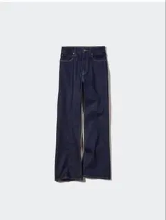 UNIQLO フレアハイライズジーンズ　28インチ　69ネイビー