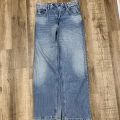 ZARA ライトブルーバギーフィットデニムパンツ EUR34