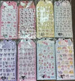 【新品・正規品 当日發货】サンリオ ぷくぷく立体シール 全8種セット