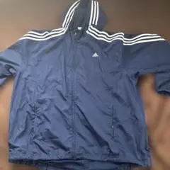 adidas ナイロンジャケット ネイビー