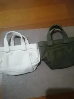 無印良品　ミニ帆布トートバッグ2個のサムネイル