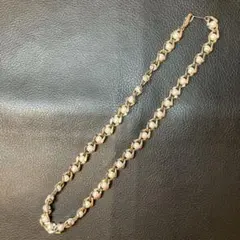 パール付チェーンネックレス　シルバー　ネックレス