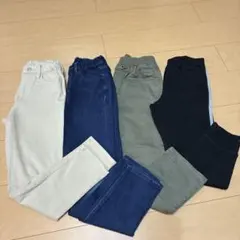 UNIQLO 、その他ノーブランド　キッズ ロングパンツ 130cm 4点セット