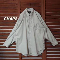 US古着 90s CHAPS 長袖 シャツ ボタンダウン ビックサイズ 無地