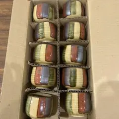 多色 陶器 湯飲み 10個セット