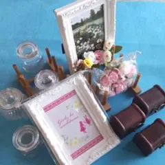 ハンドメイド【アートフラワーフォトフレーム】他インテリア小物計12点セット ④