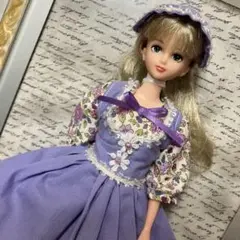 ジェニーちゃん　ハンドメイド　ワンピース　パープル　訳あり