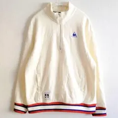 ルコック　スポルティフ　トレーナー　ハーフジップ　アイボリー　トップス　ゴルフ
