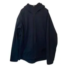 美品 ユニクロ UNIQLO パーカー L ネイビー フルジップ フード付 長袖