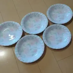 花柄波形エッジ皿5枚セットのサムネイル