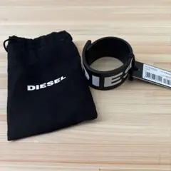 DIESEL レザーブレスレット ブラック　バングル　新品未使用